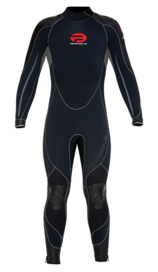 Pinnacle Men's Tempo 5MM Wetsuit (White side panels and blue accents- not all black) Sizes Medium, medium tall, Medium-large and XX-Large short