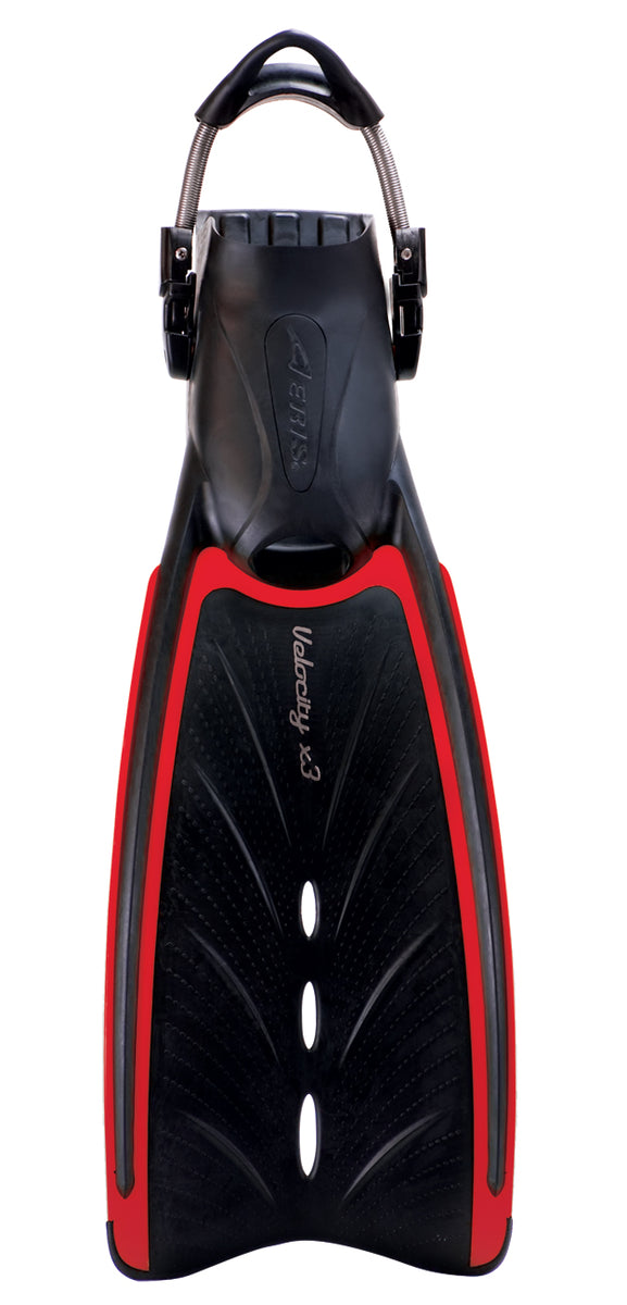 Aeris Velocity X3 fins with Spring Straps Small and XLarge Aqua