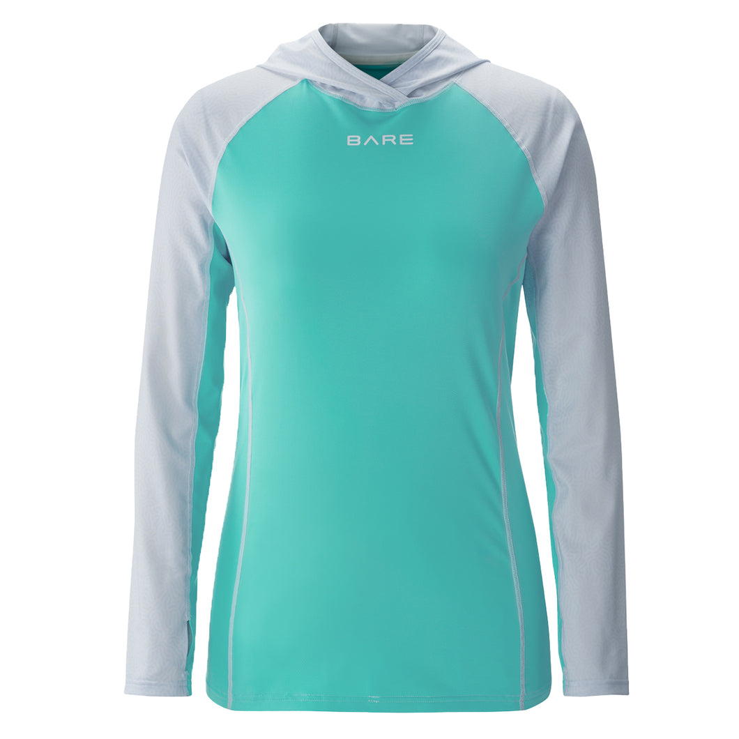 Bare Eclips Ladies Hooded Long Sleeve Rash Guard - stamped seconds, size small and medium in stock