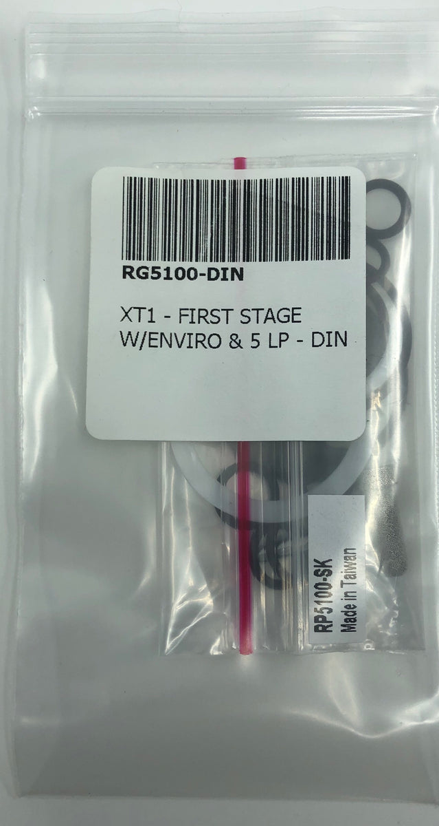 Dive Rite XT1 First Stage with Environmental and 5 Low Pressure DIN Se ...