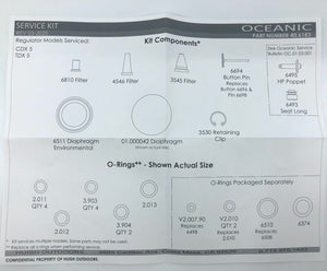 Oceanic CDX5, TDX5 First stage service kit 40.6183