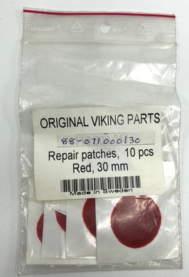 Viking Drysuit Red Patches 88-071000130 sold as a pack of 10