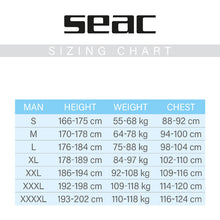 Seac Relax Man 2.2mm Full wetsuit Size Large, XL, XXL, XXXL and 4XL